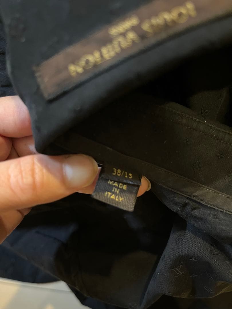 Louis Vuitton ブラック 長袖シャツ　ミニモノグラム　ジャガード