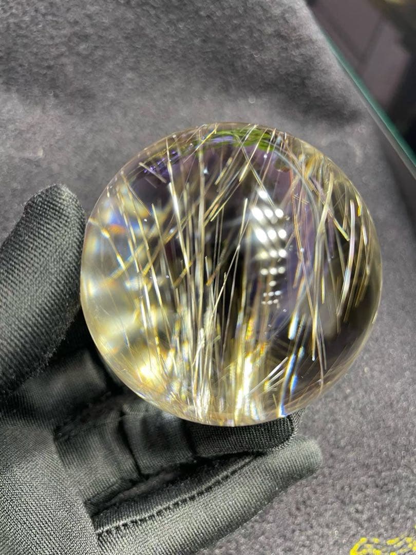 ⭐︎【天然】ゴールド ルチル クオーツ 置物 55mm