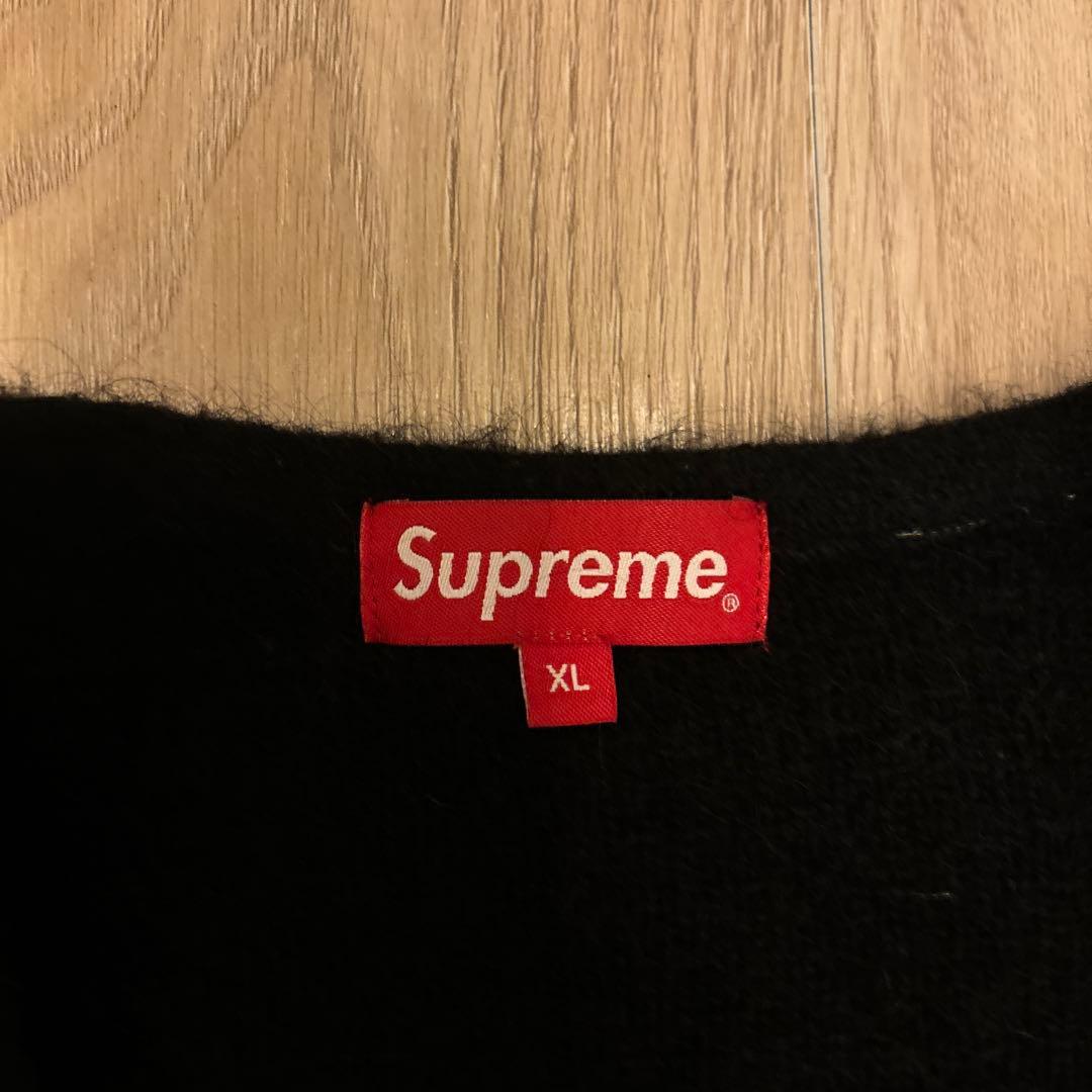 Supreme Brushed Grid Cardigan カーディガン 黒XL