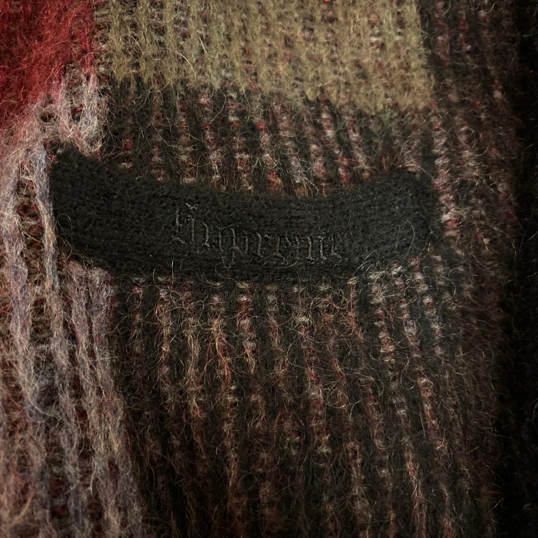 Supreme Brushed Grid Cardigan カーディガン 黒XL