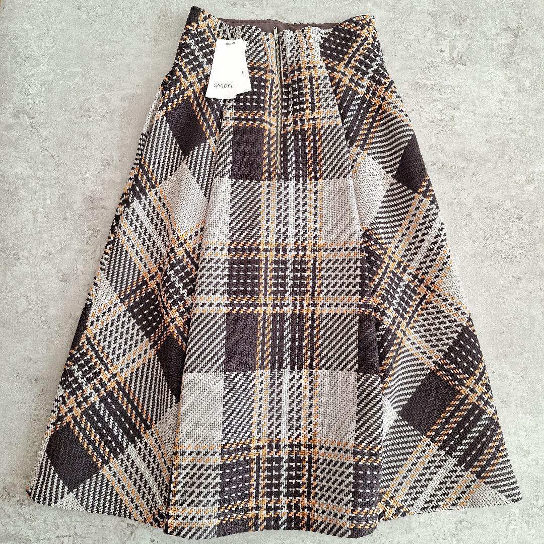 新品　SNIDEL スナイデル ロービング チェック ロング スカート