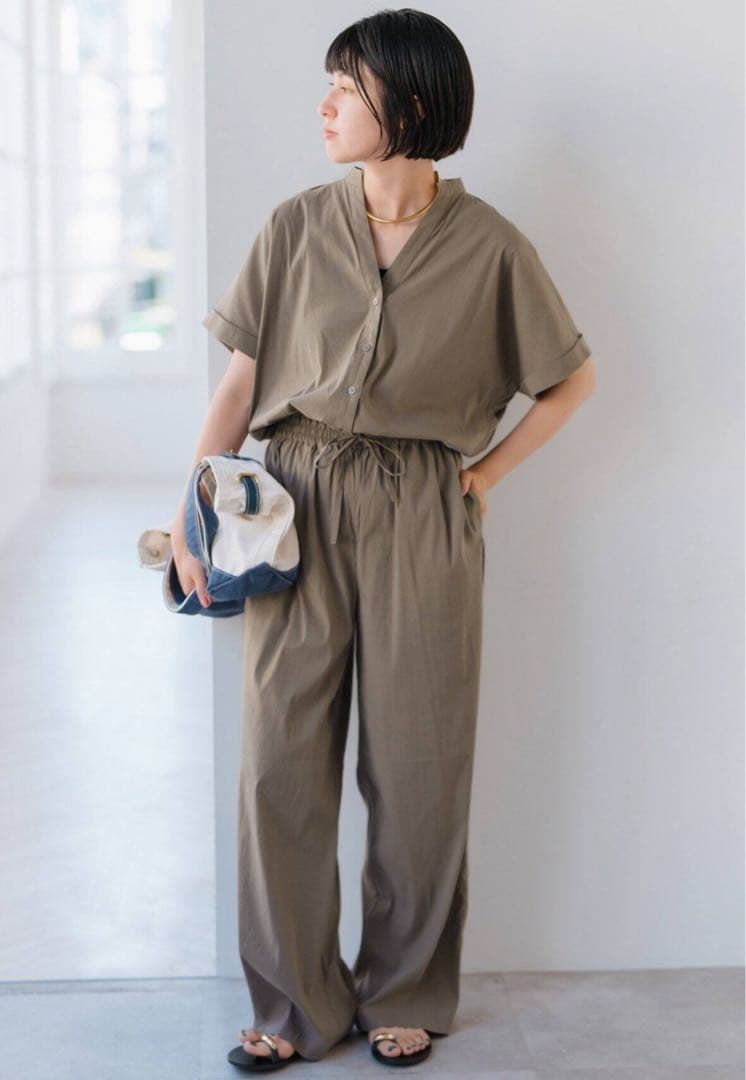 スピックアンドスパン 25SS フィブリルオールインワン つなぎ