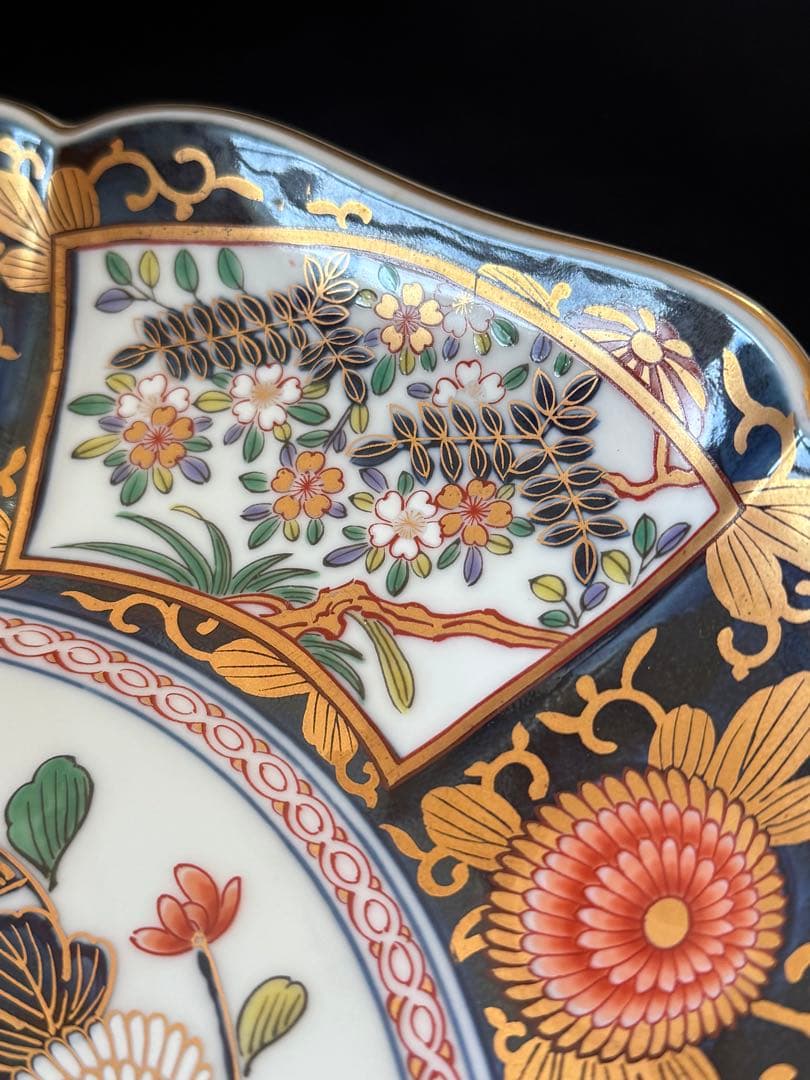 【共箱付き未使用】有田焼 其泉窯琳派　古伊万里様式　大皿1枚　飾り皿　豪華絢爛