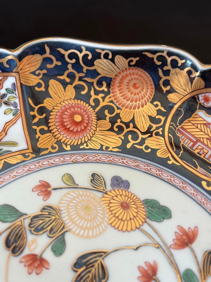 【共箱付き未使用】有田焼 其泉窯琳派　古伊万里様式　大皿1枚　飾り皿　豪華絢爛