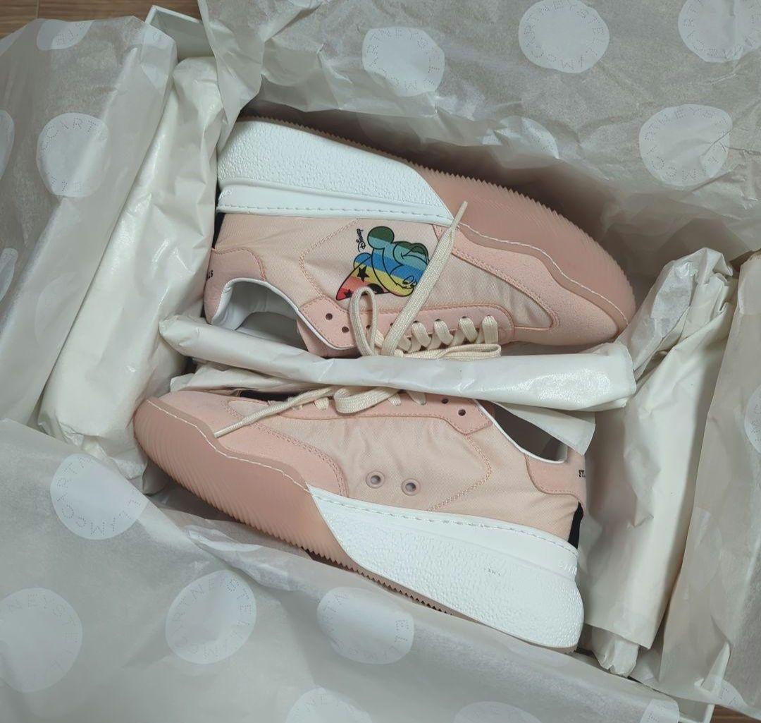 37希少※ディズニー　ミッキー　✕コラボステラマッカートニーループ厚底スニーカー