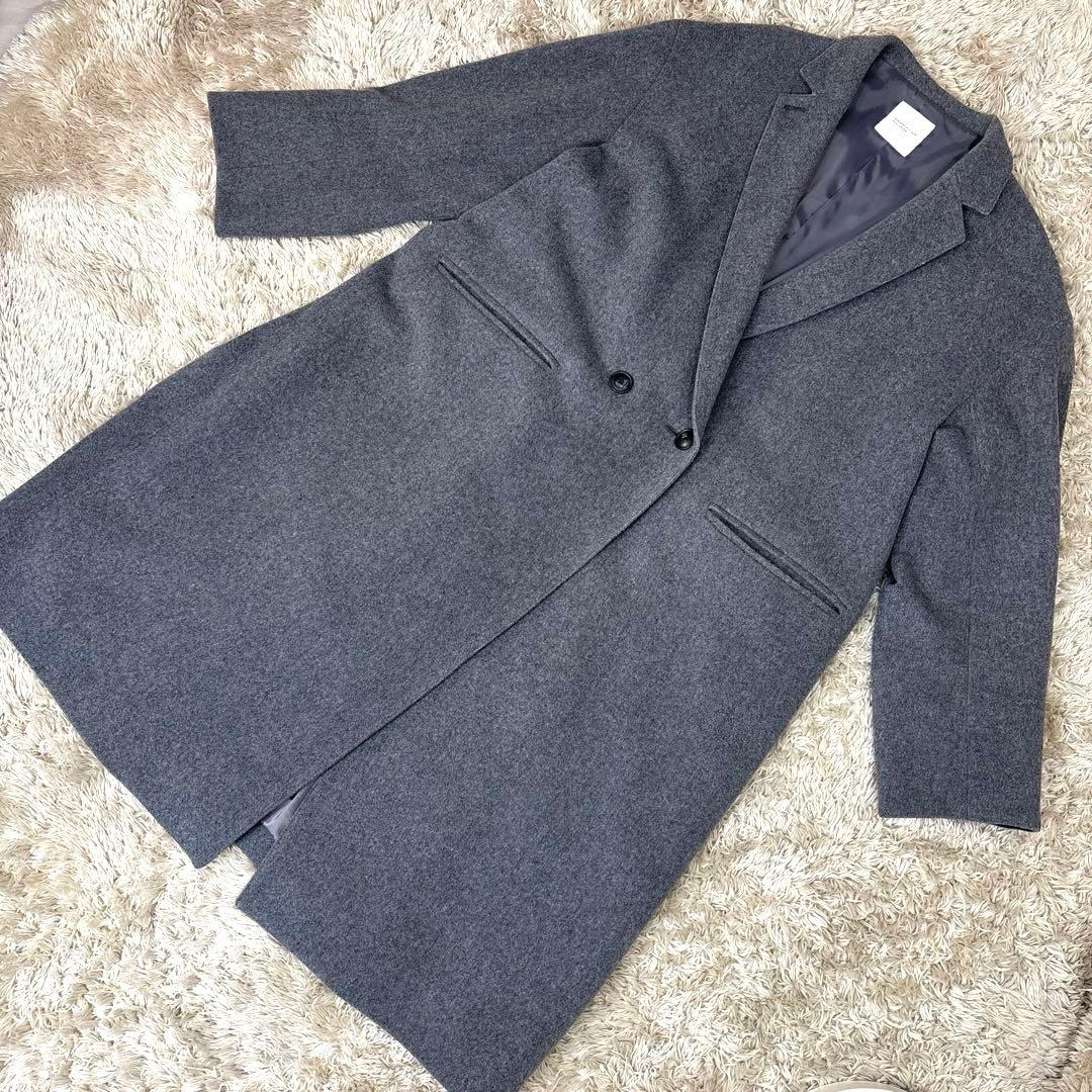 「冬のお出かけも私らしく」3WAYアレンジ襟のかろやかチェスターコート　グレー