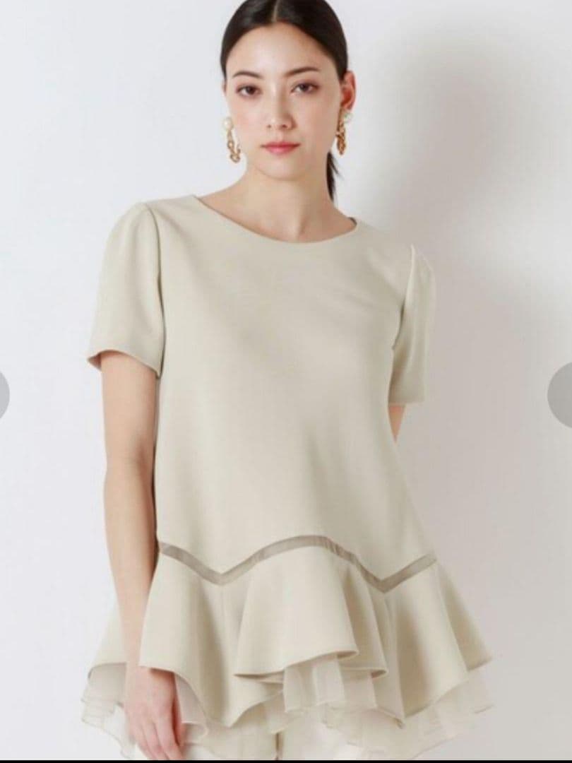 お値引き！エポカsize40トリアセクロスデザインブラウス