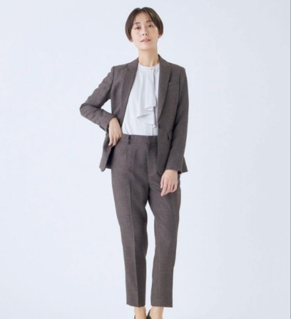 ブラウン ツイード調ビジネススーツ上下セット