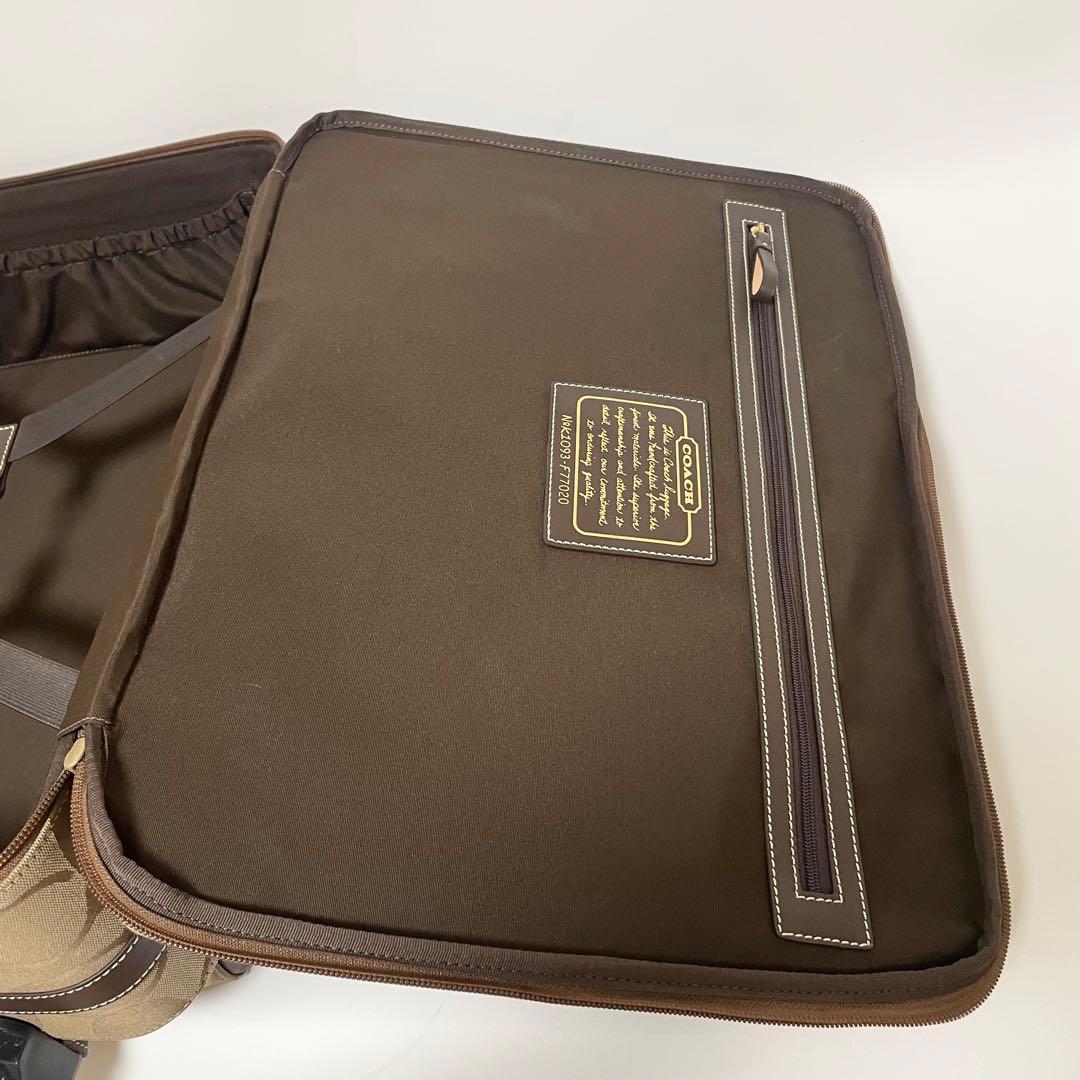 極美品✨COACH キャリーケース 旅行カバン シグネチャー キャンバス 茶