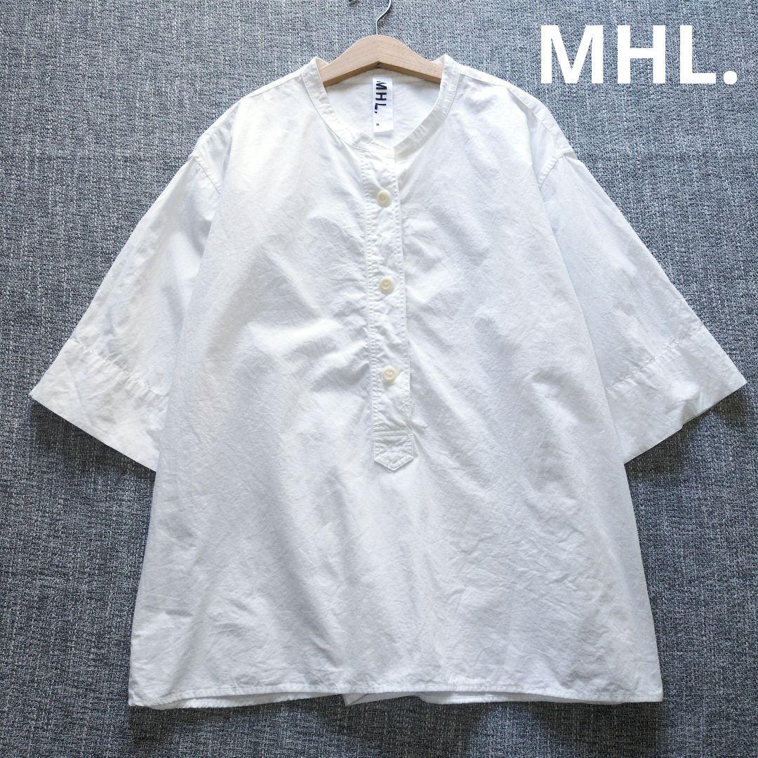 MHL　近年モデル　ボックスシルエット　プルオーバー　バンドカラーシャツ