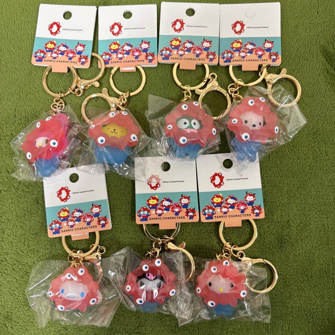 Ｒ*様 サンリオ　ミャクミャク　キーホルダークリアカラー　全7種　コンプリート