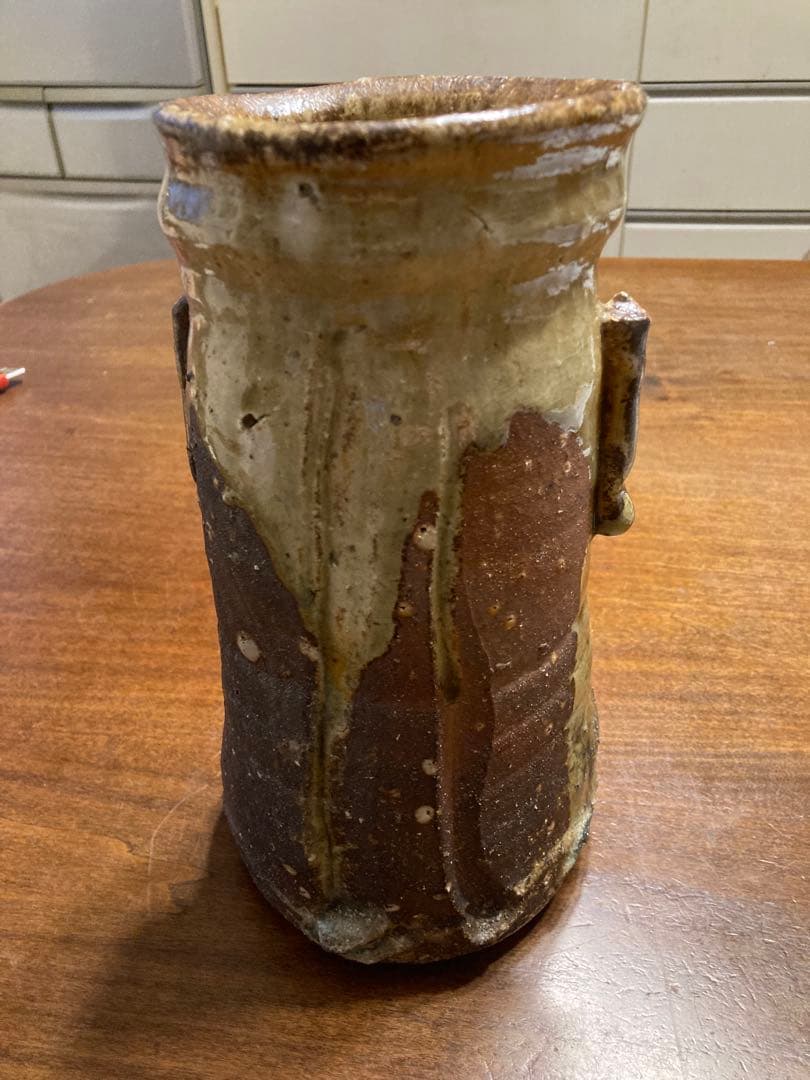 坂本龍山造 伊賀焼 花入