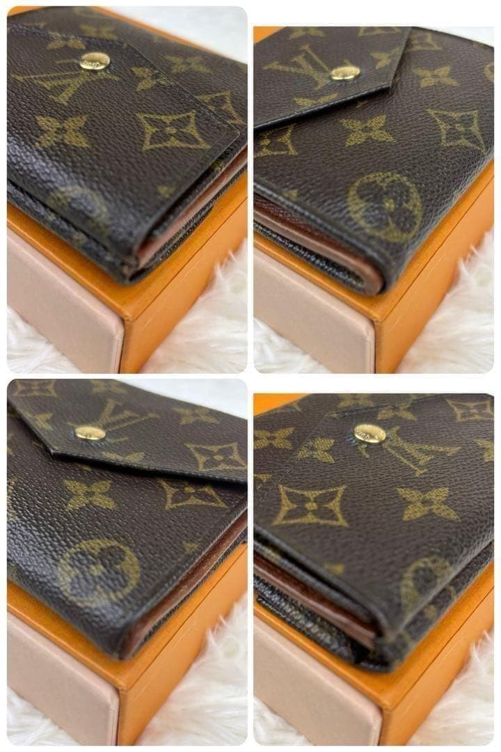 美品✨ルイヴィトン モノグラム 折り財布 Wホック財布 M61600