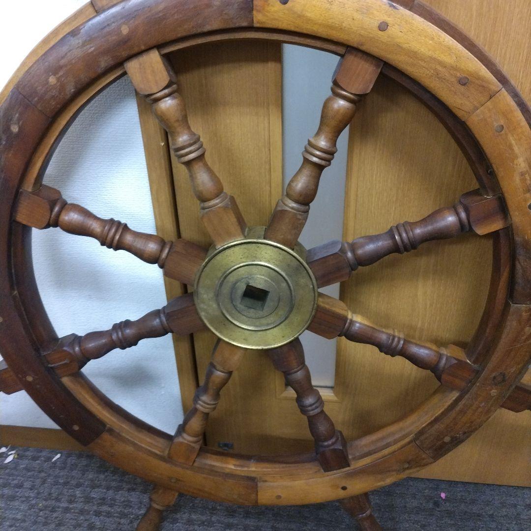 アンティーク舵輪　本船で使用されたもの