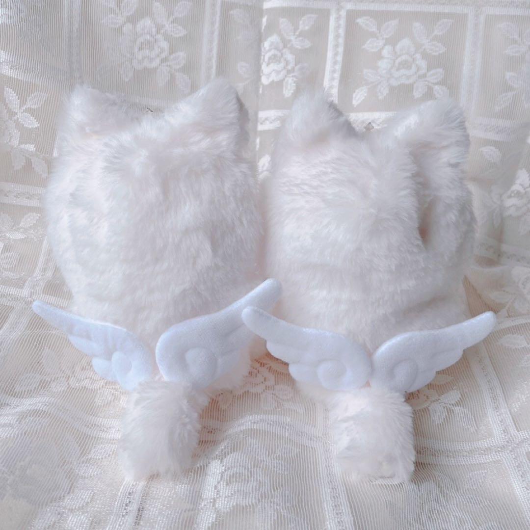 b147 ぬい服 12cm ちびぐるみ 着ぐるみ おすわり お座り しろ猫セット