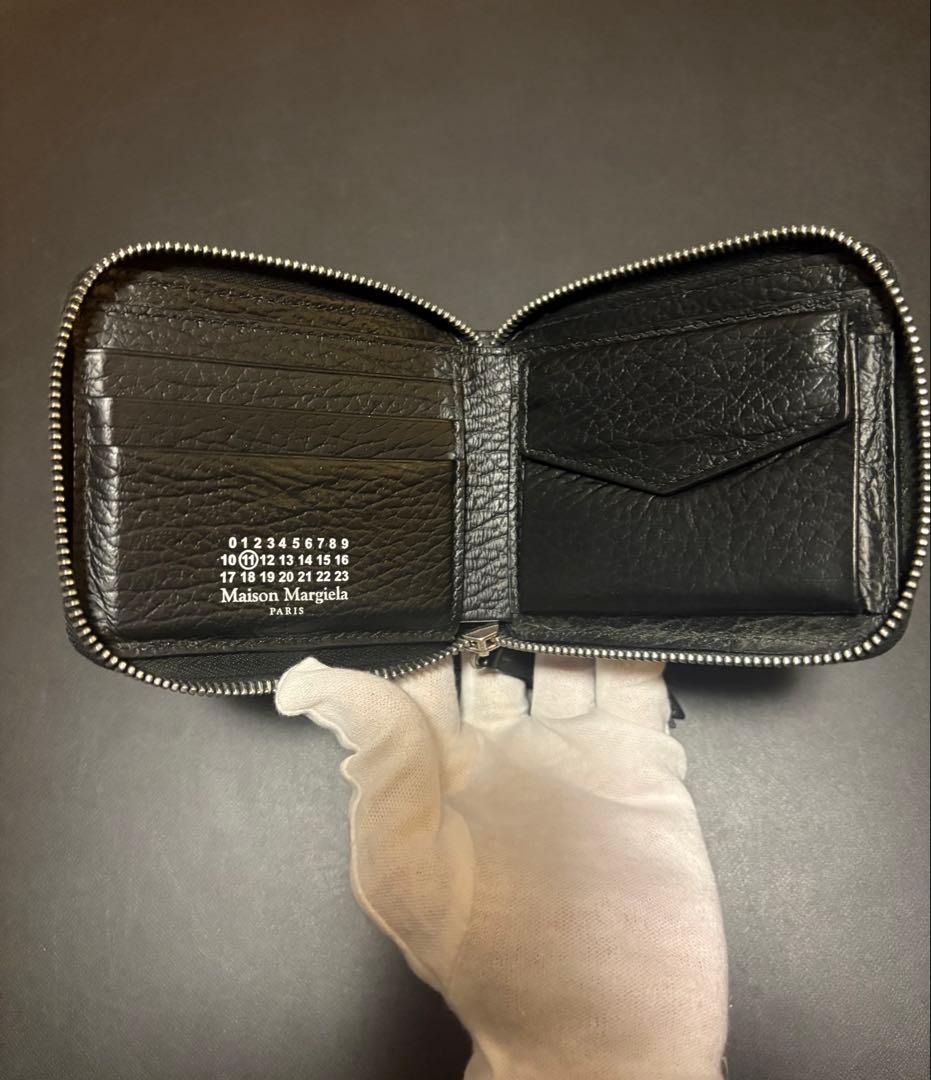 Maison Margiela 二つ折り財布 BLK/グレインカーフレザー