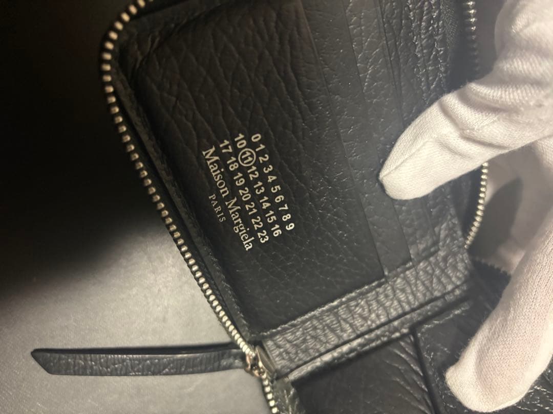 Maison Margiela 二つ折り財布 BLK/グレインカーフレザー