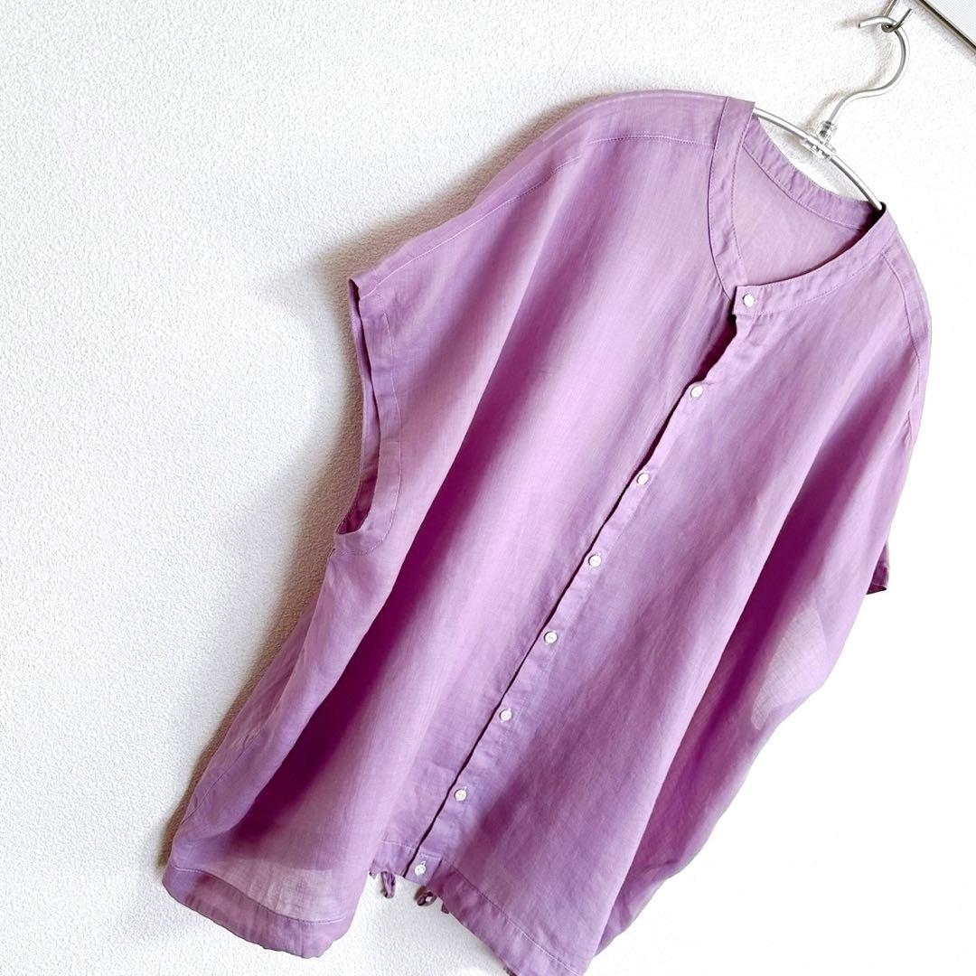【 solamonat poche 】 ラベンダー　ラミー　シャツ　ブラウス