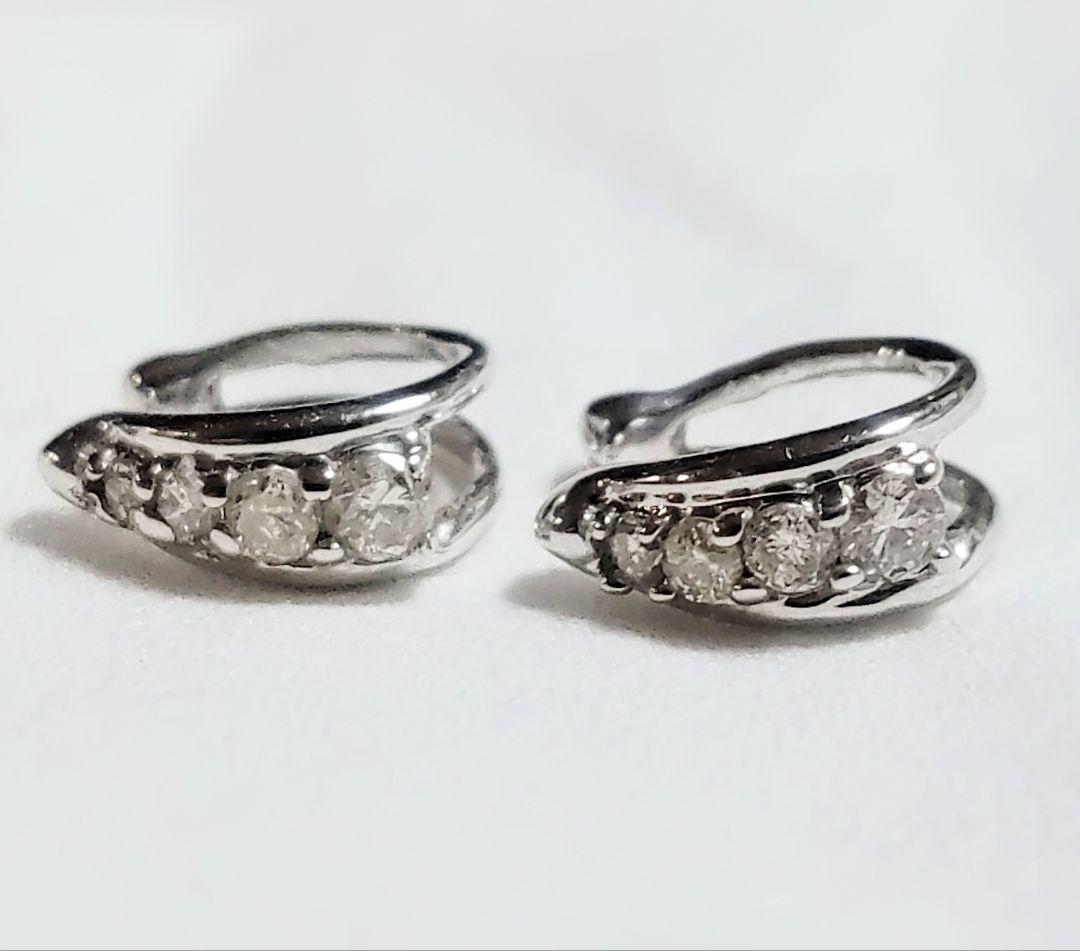 k18WGイヤーカフ ダイヤモンド 0.20ct