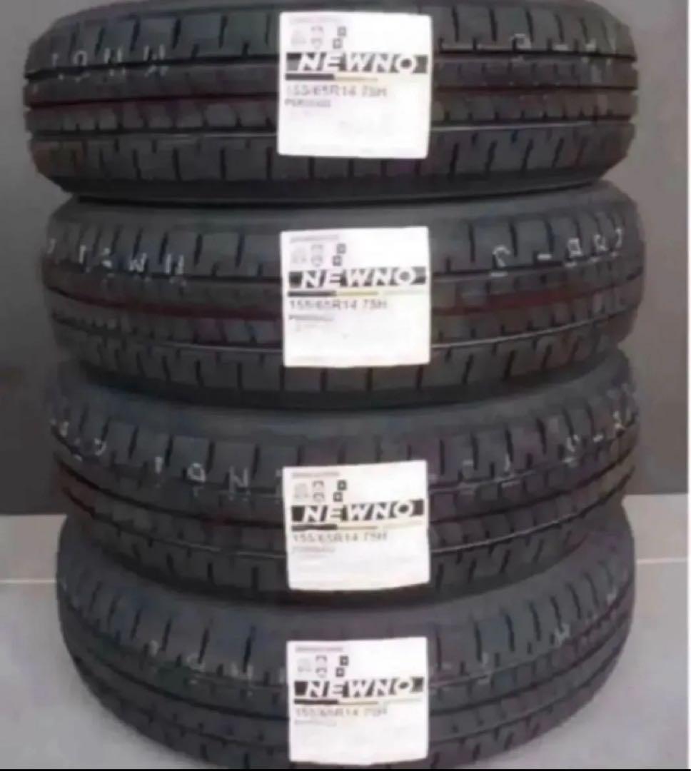 BRIDGESTONE NEWNO 155/65R14 新品タイヤ4本とバルブ付