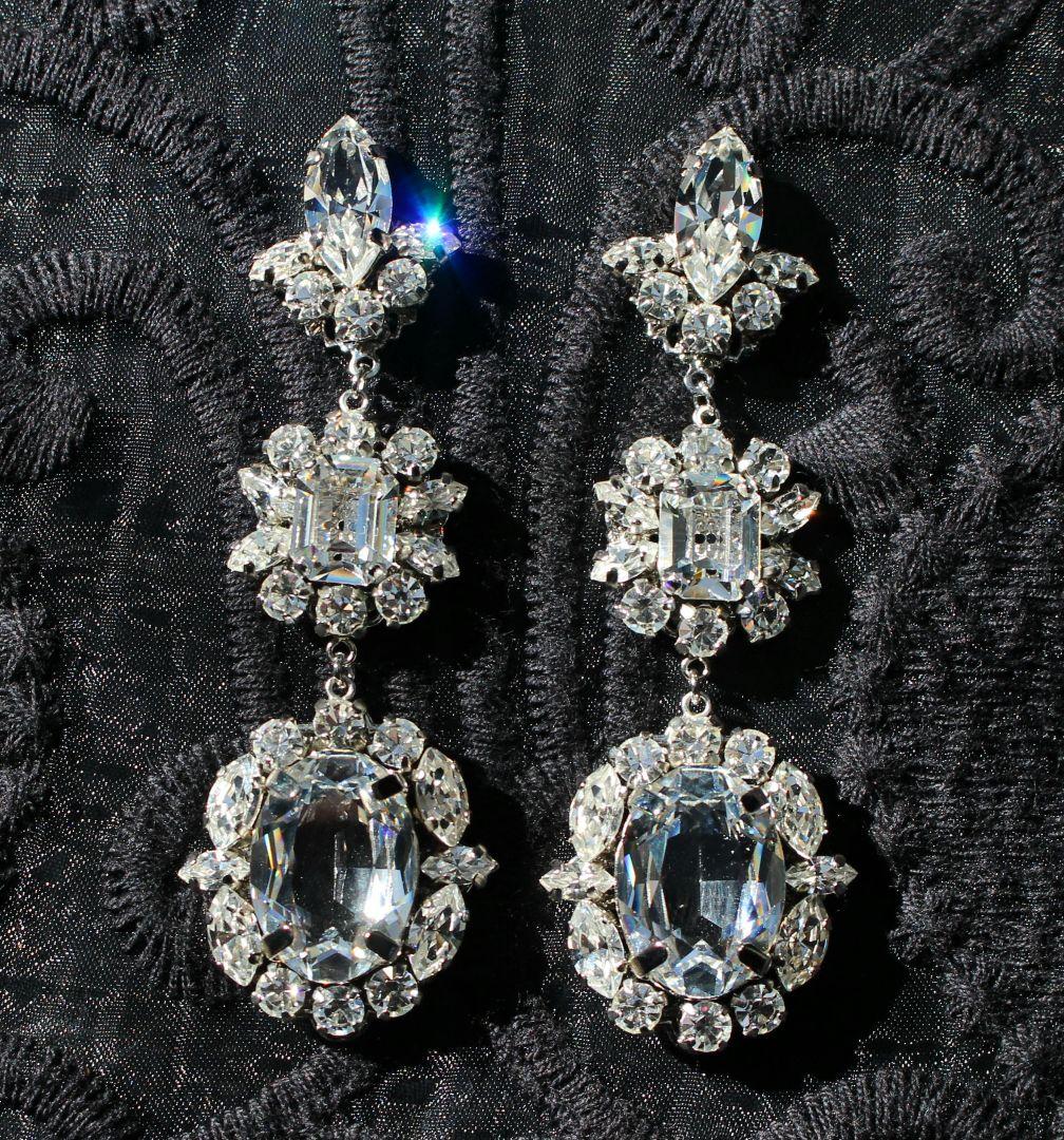 キラキラ ヴィンテージスワロフスキー ゴージャス ブライダルアクセサリー