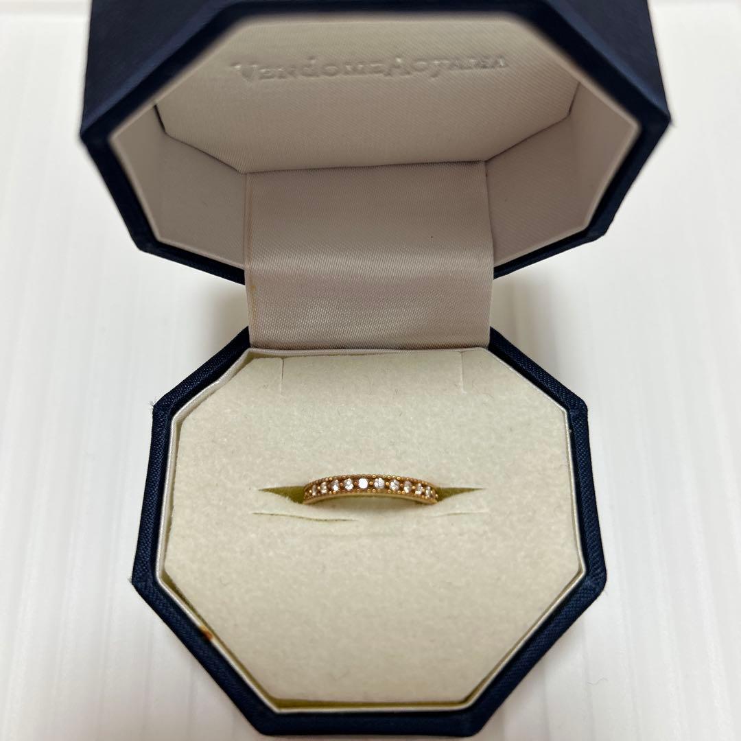 ヴァンドーム青山　ハーフエタニティ　リング　7号　イエローゴールド　ダイヤモンド