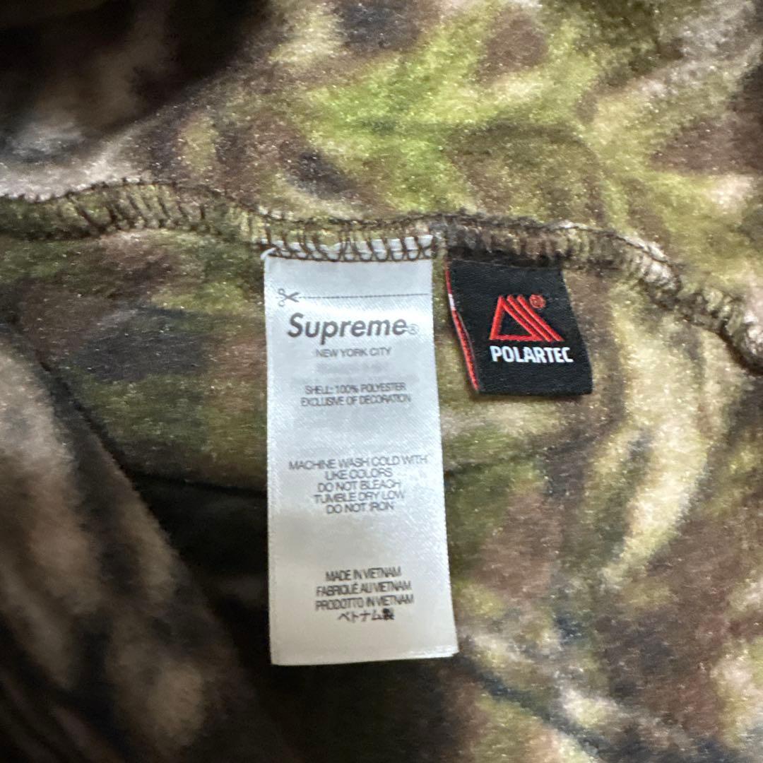 25FW Supreme Polartec Half Zip Camo サイズM