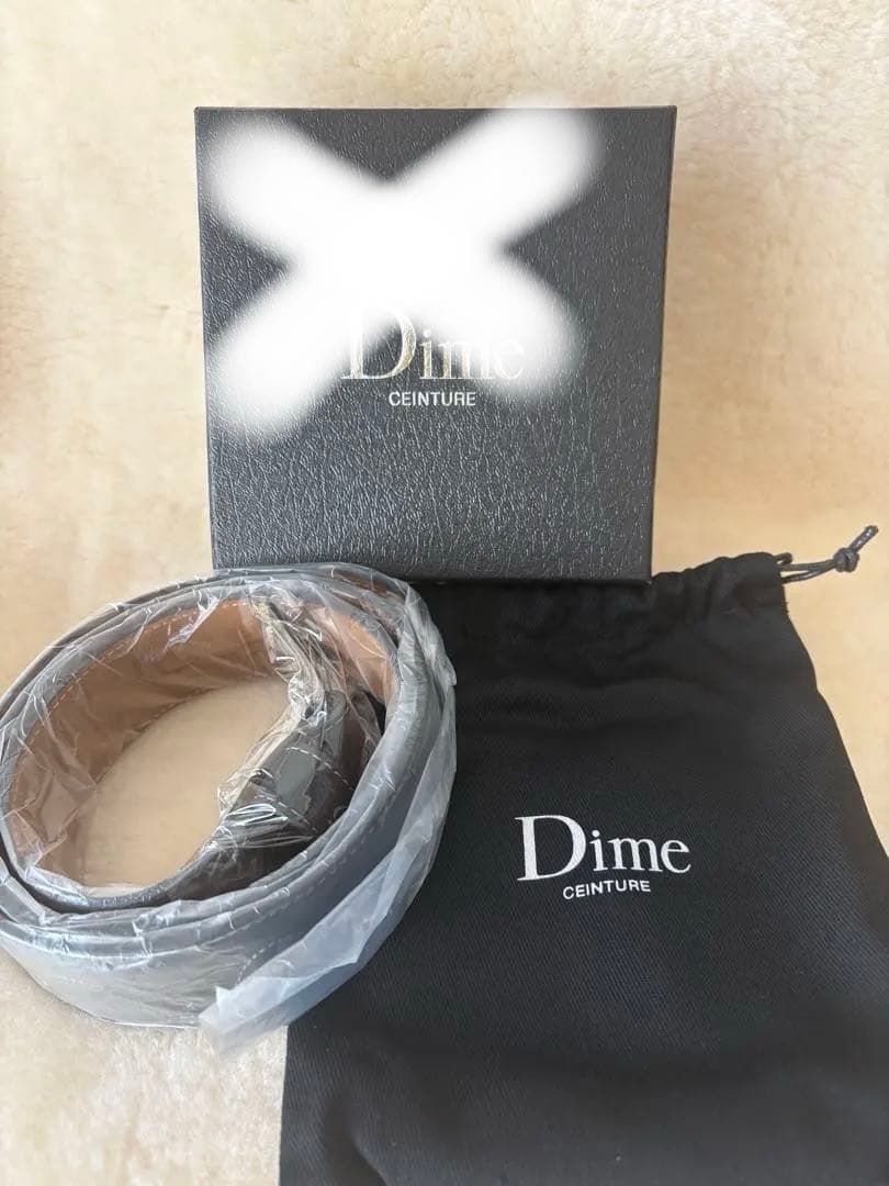 ※箱無し【新品/正規品】Dime レザー ベルト 黒　S/M