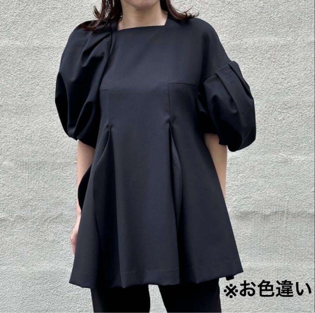 ASAP エンフォルド アシンメトリー ボリュームスリーブ ブラウス