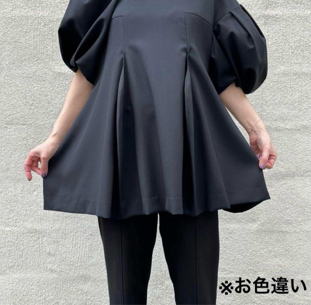 ASAP エンフォルド アシンメトリー ボリュームスリーブ ブラウス