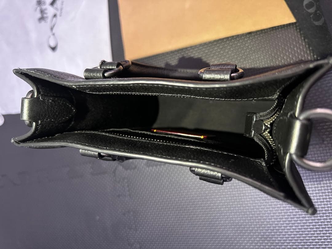 ほぼ新品COACH コーチ ブラック トートバッグ ショルダーベルト付き