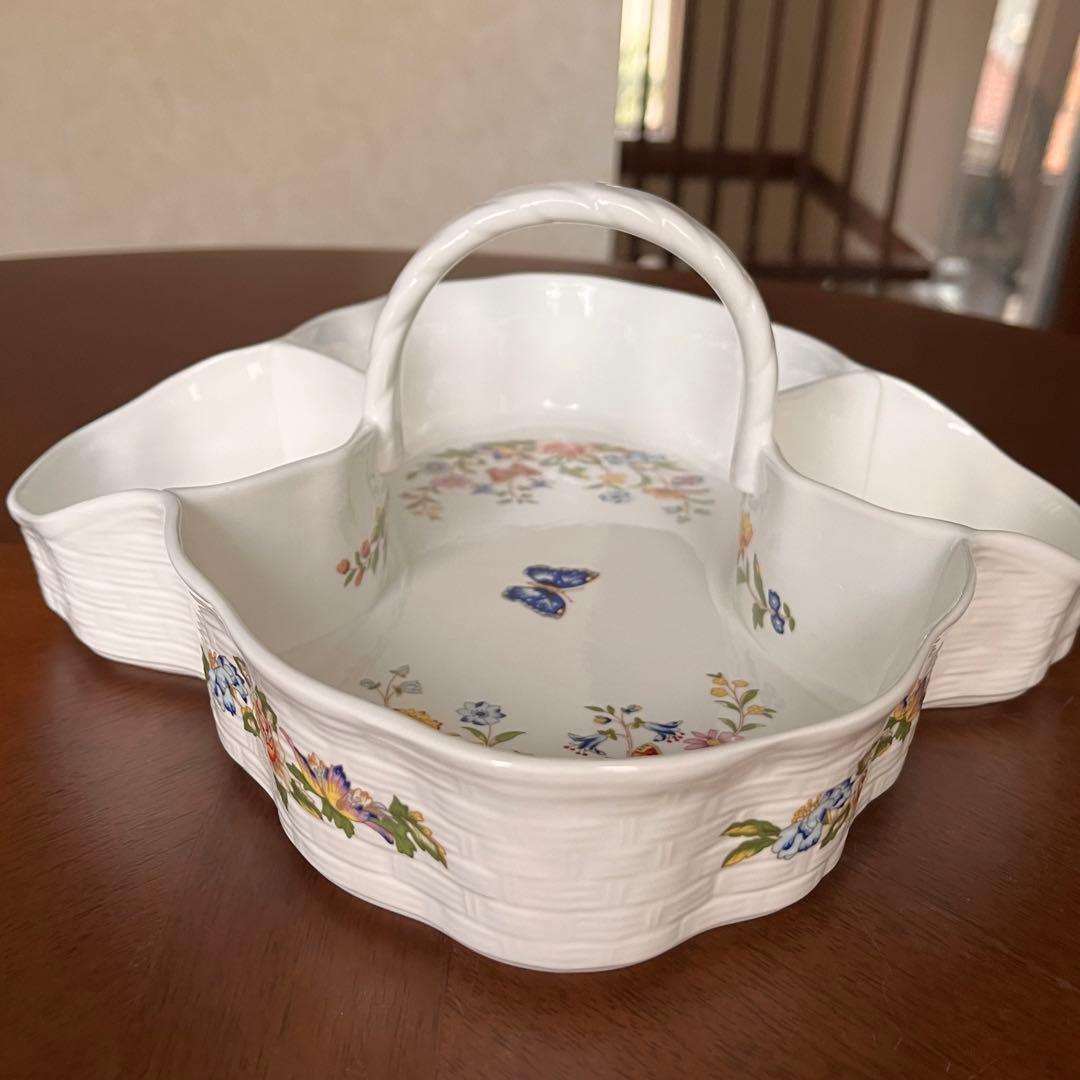 【希少品】英国製　エインズレイ★コテージガーデン★ストロベリーバスケット