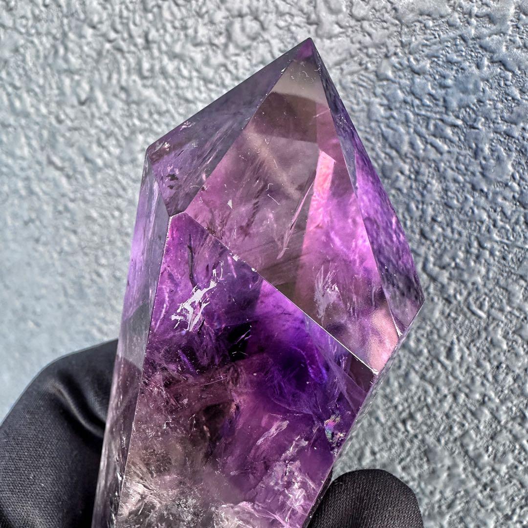 爆レア❗️ファントム☆レインボー☆アメジストナチュラルポイントワンド A1393