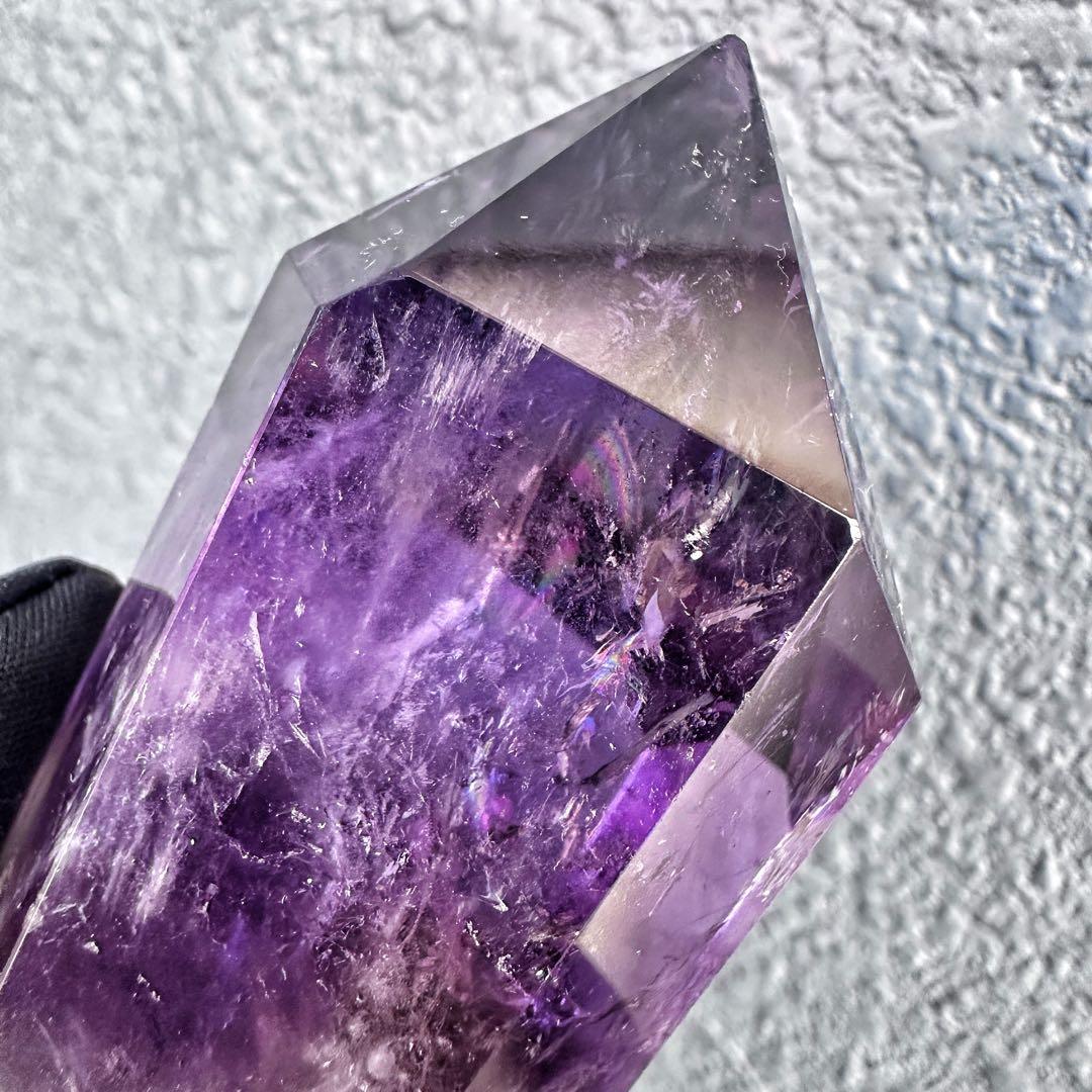 爆レア❗️ファントム☆レインボー☆アメジストナチュラルポイントワンド A1393