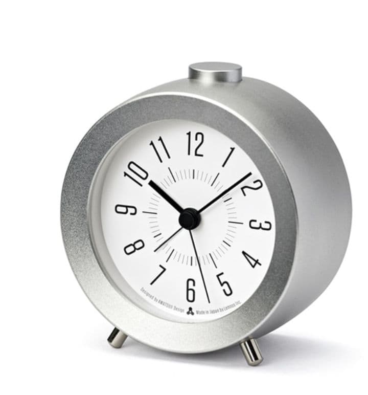 Lemnos レムノス 置き時計 目覚まし時計 ジジ アラーム　シルバー