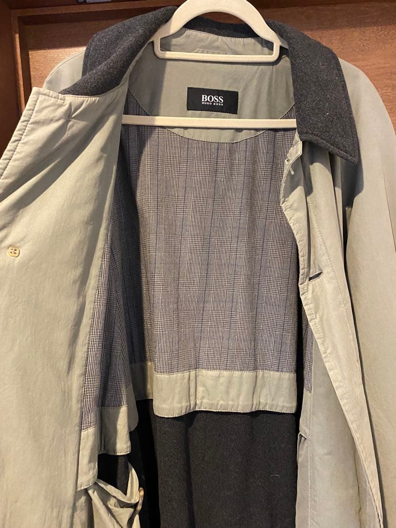 期間限定値下げ中！HUGO BOSS グレー トレンチコート