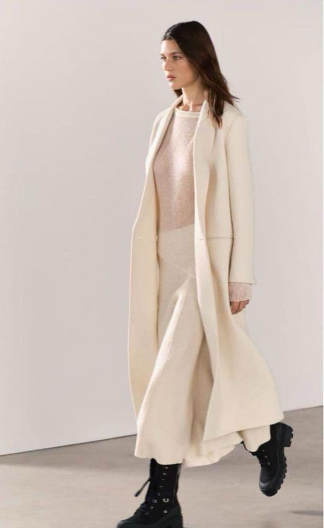 新品ZARA 定価22,990円 ウールブレンド ロングコートM ラスト1点♪