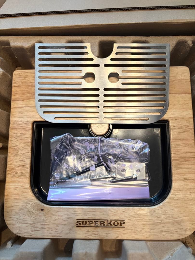 【美品】Superkop エスプレッソマシン、ボトムレスポルタフィルター付