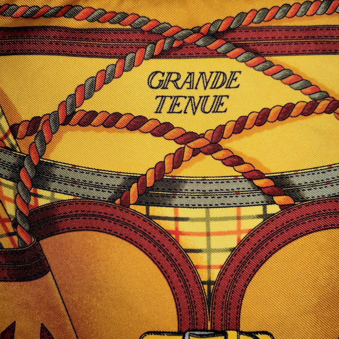 HERMES エルメス カレ スカーフ GRANDE TENUE ブラウン系