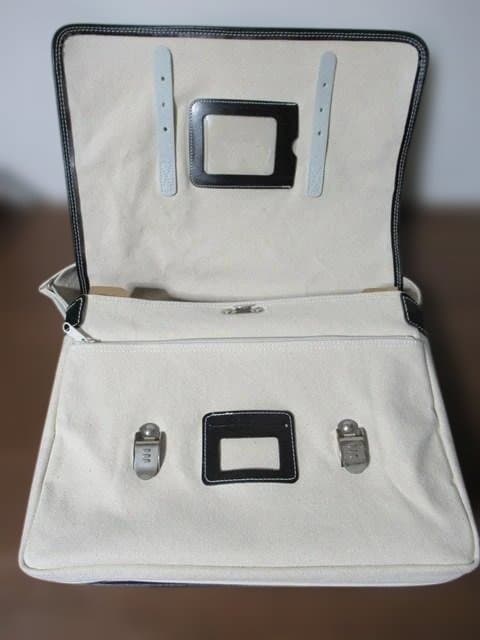 【昭和レトロ】肩掛け学生カバン（帆布製のショルダーバッグ）