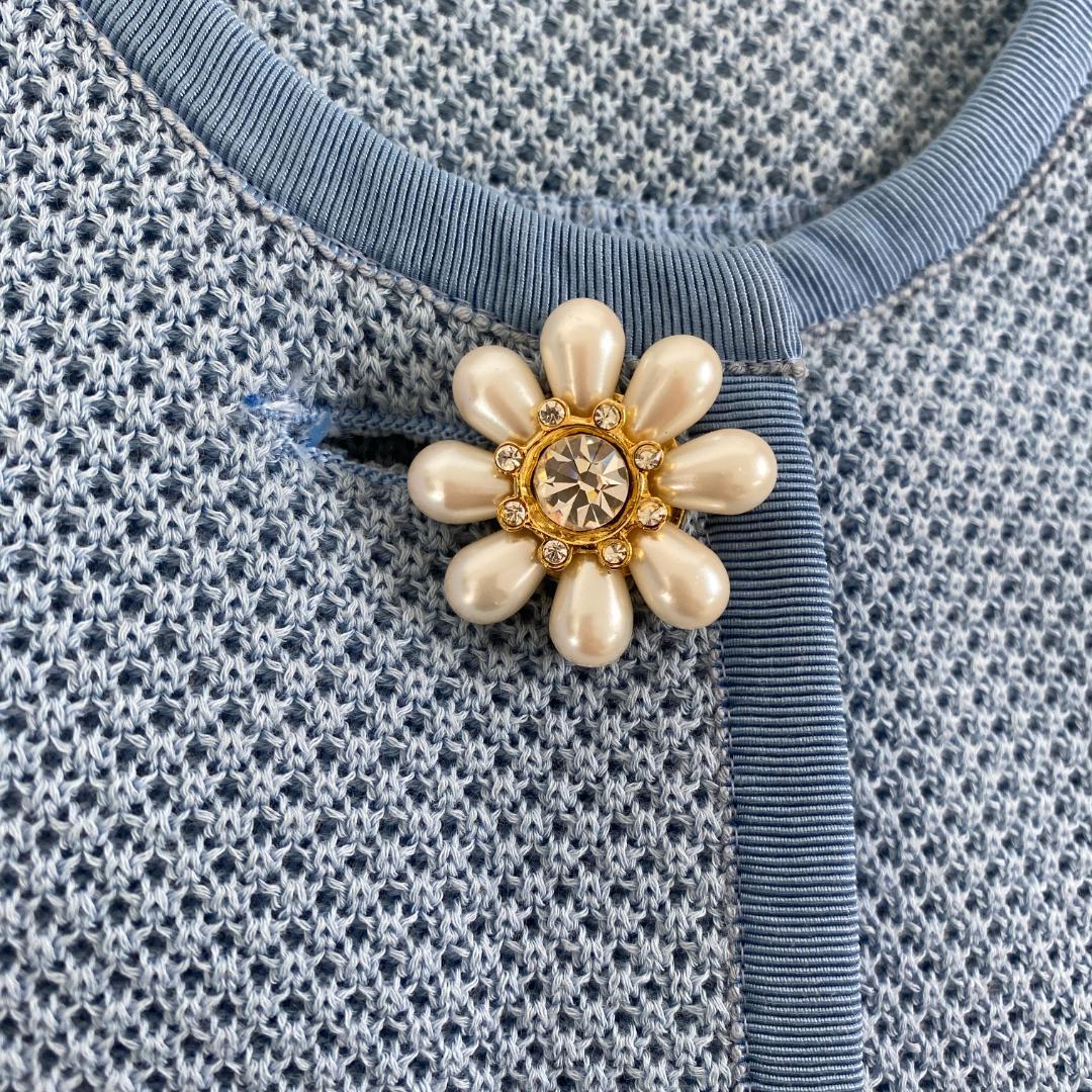 美品　フォクシー　スーツ　セットアップ　スカート　花ボタン　希少　40