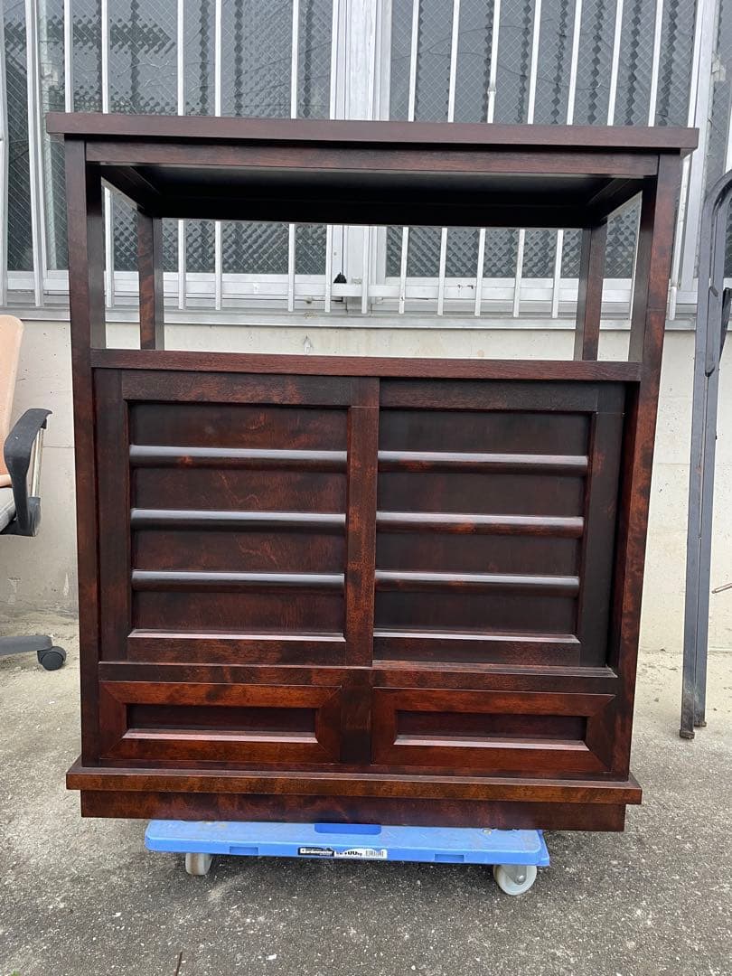 松本民芸家具 茶箪笥 和モダン 和家具 古民家 茶棚　松本民芸家具シールあり