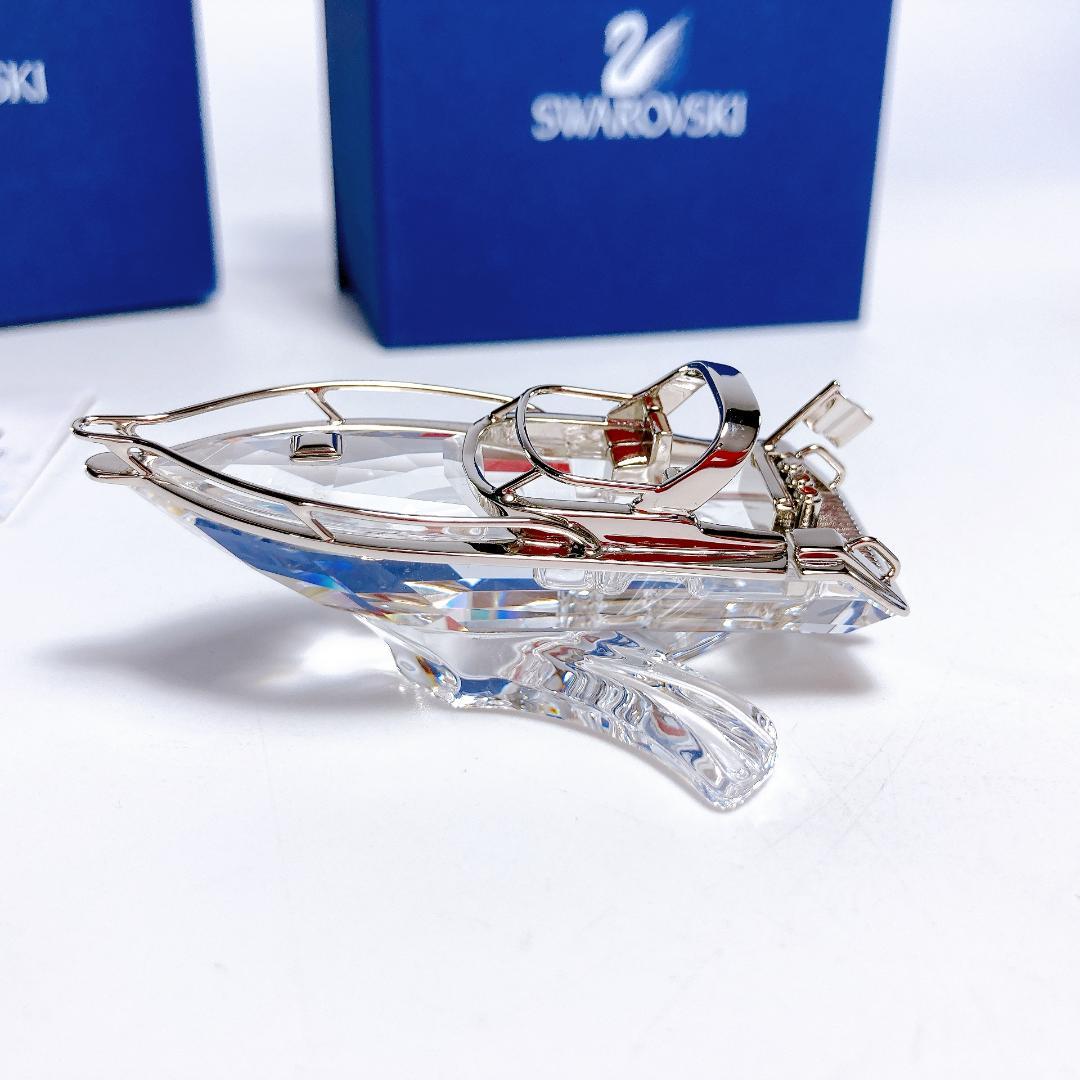 SWAROVSKI スワロフスキー クルーザー パワーボート 置物　|4109|