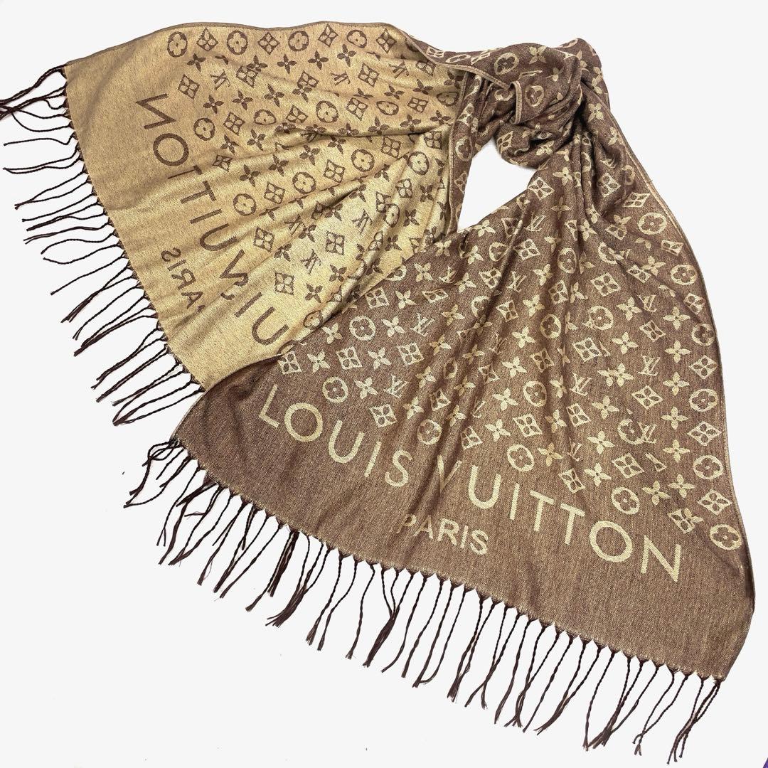ルイヴィトン パシュミナ100% 大判ストール マフラー モノグラム