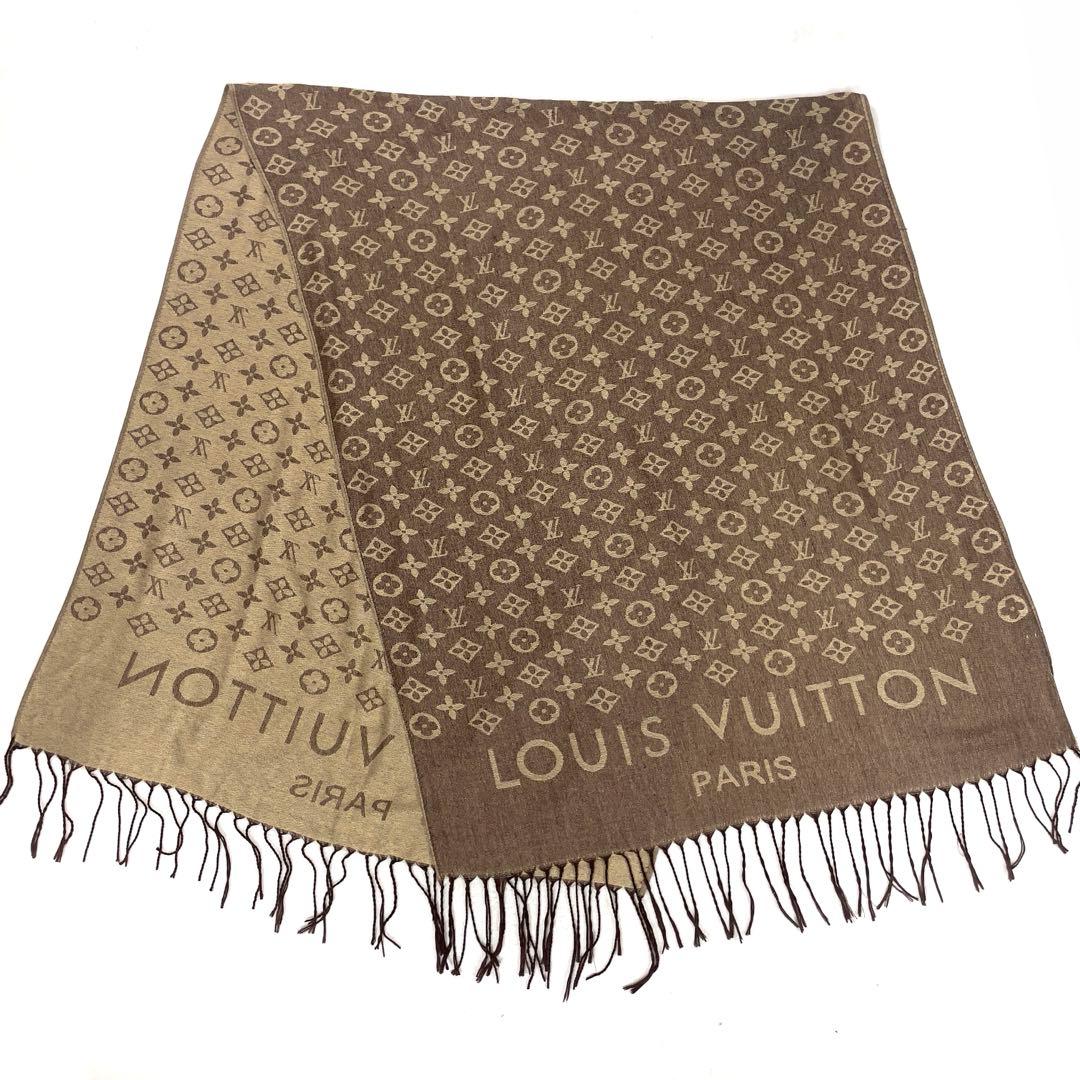 ルイヴィトン パシュミナ100% 大判ストール マフラー モノグラム