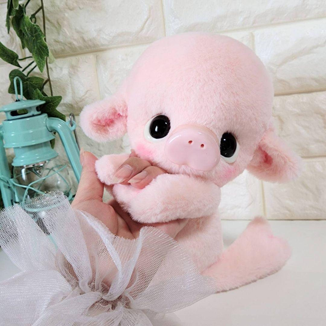 ぬいぐるみ✽アートドール✽手足可動✽子豚のぶぶちゃん✽特大サイズ