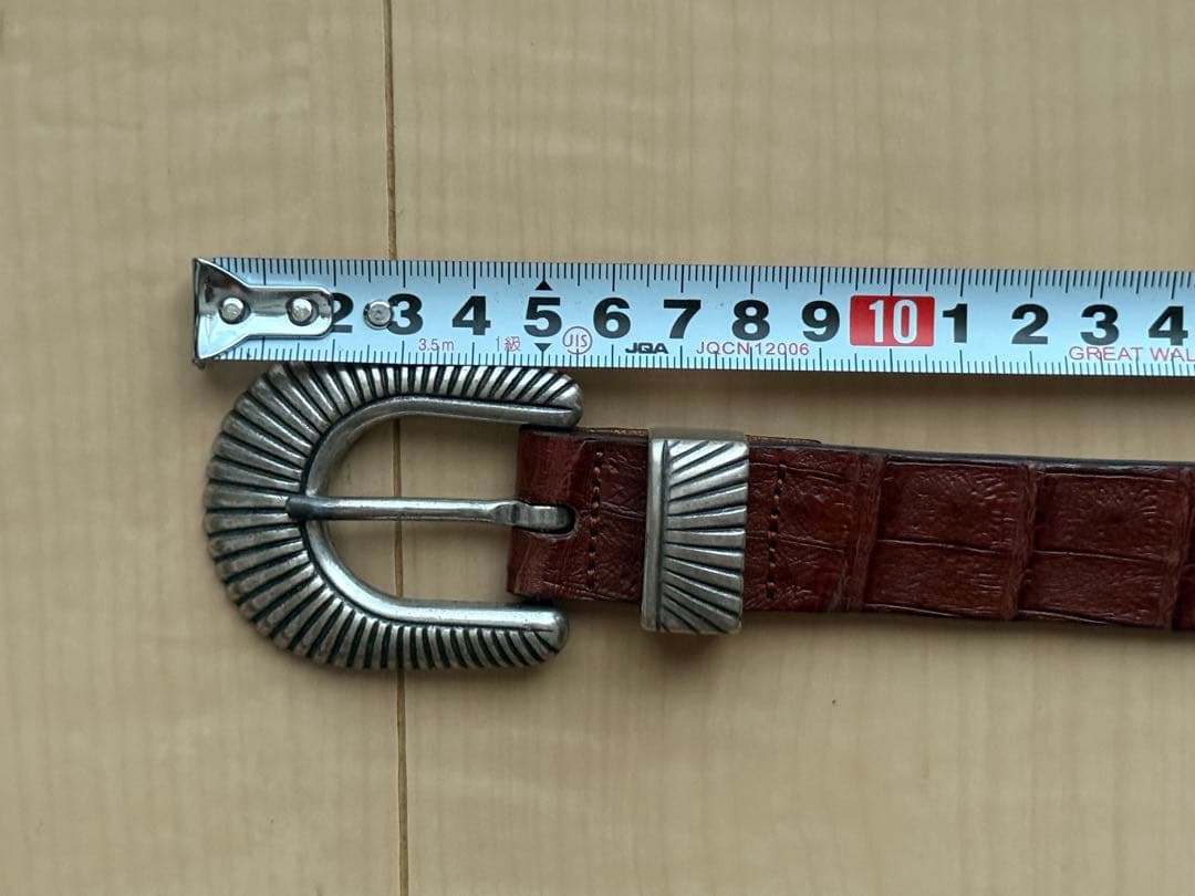 [美品]BEAMS WILLIAM Slim Western CROCO 25