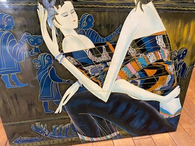 現代アート 漆芸 母子像