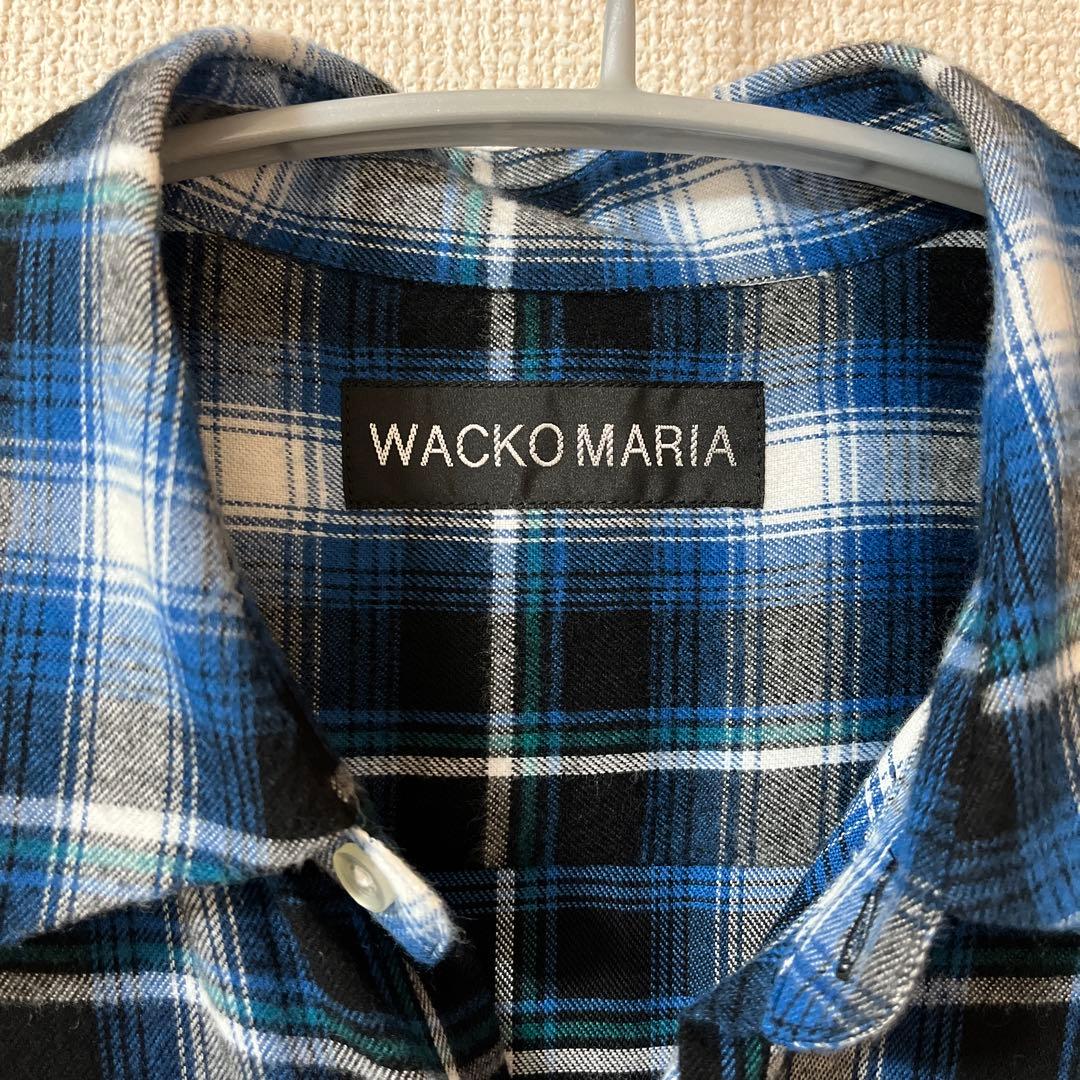 トップス WACKO MARIA CHECK REGULAR COLLAR SHIRT