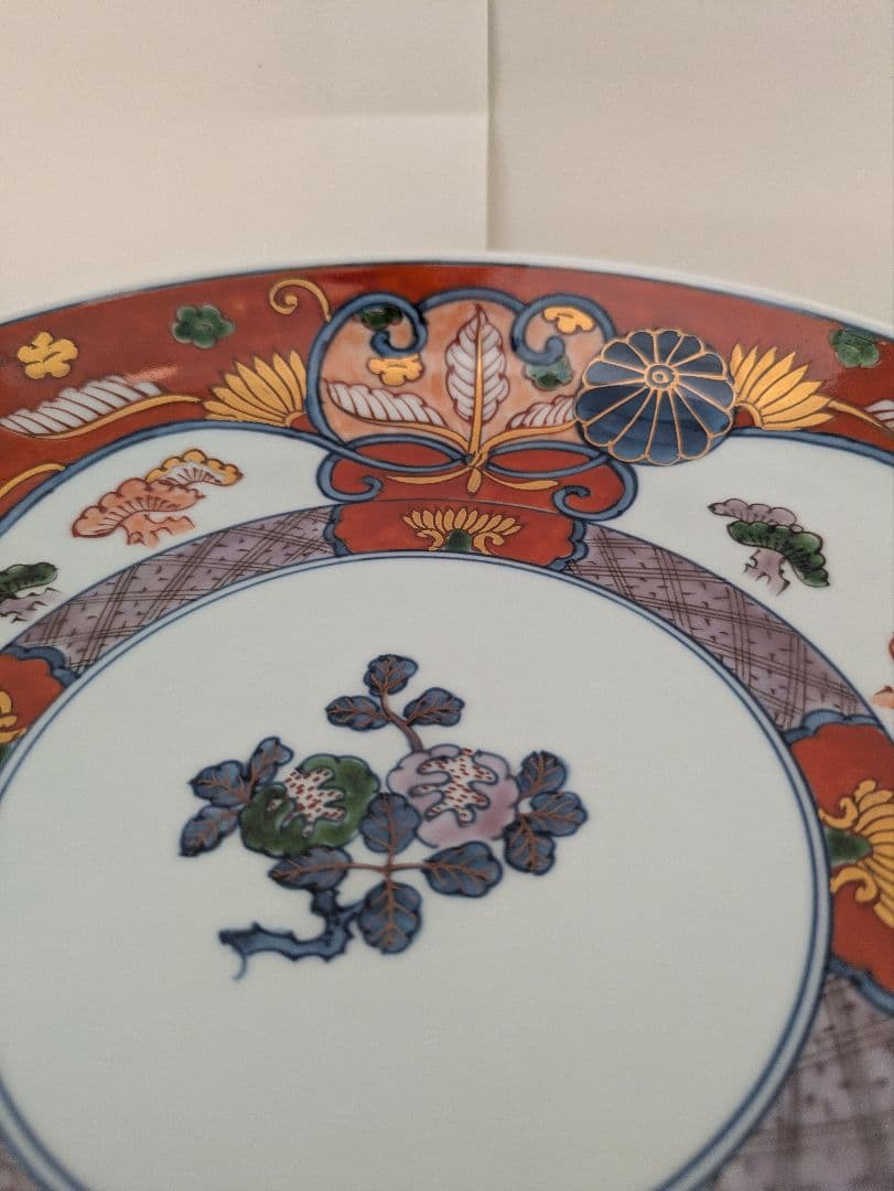 【値下中】源右衛門窯 染錦 古伊万里風松絵 5枚